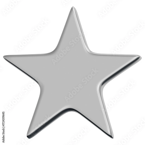 Fototapeta 3D Chrome Sparkle Star Icon