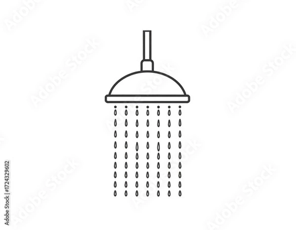 Obraz Simple shower head graphic