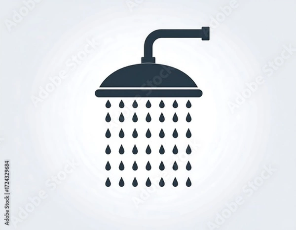 Fototapeta Simple showerhead icon