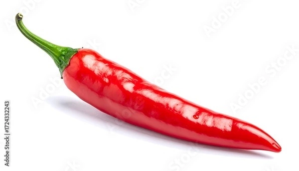 Obraz Single red chili pepper, isolated on white