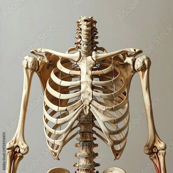 Fototapeta Anatomical skeletal model of upper torso