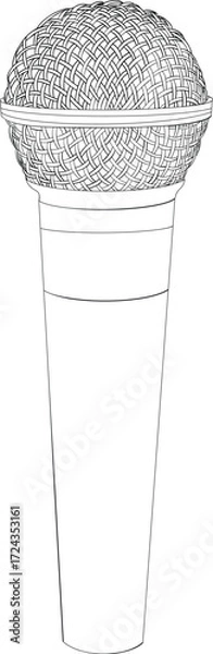 Fototapeta Detailed Handheld Microphone for Music and Audio Performance