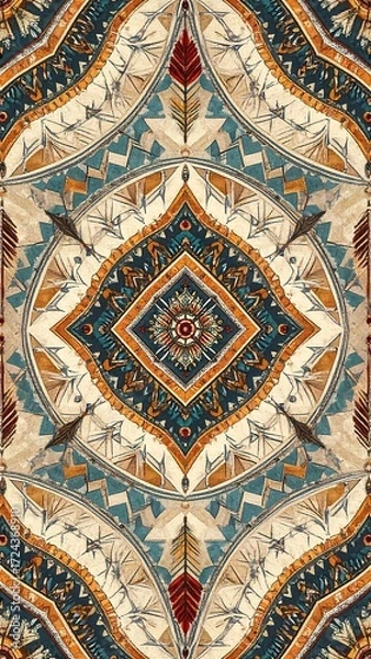 Fototapeta Intricate, symmetrical pattern design
