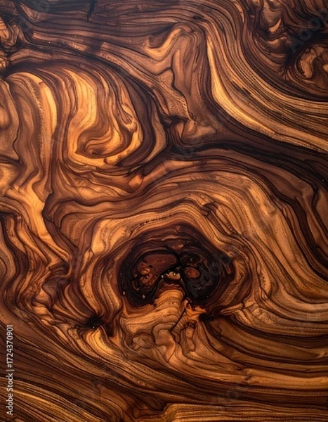 Fototapeta Intricate wood grain pattern