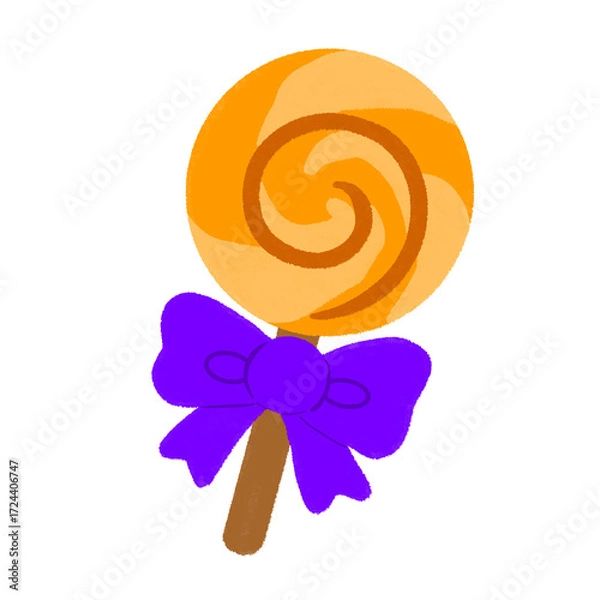 Obraz ハロウィン素材｜リボン付きロリポップ