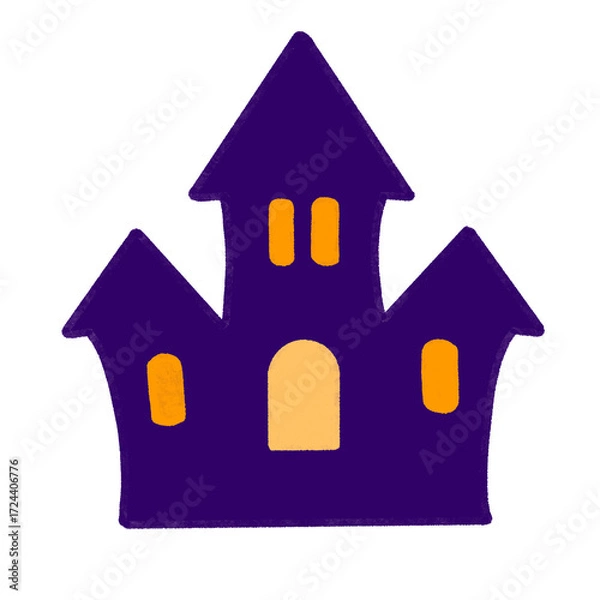 Obraz ハロウィン素材｜おばけ屋敷イラスト