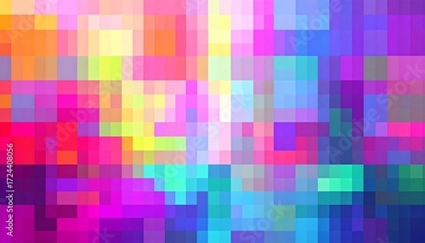 Fototapeta Colorful pixelated abstract background