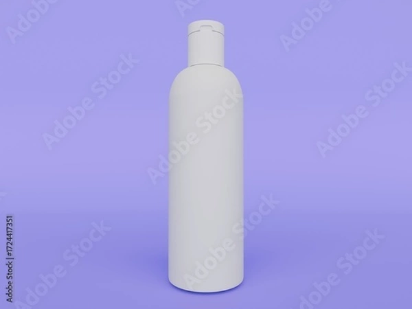 Obraz Single White Cosmetic Bottle Skincare Container