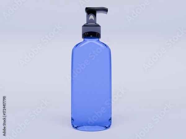 Obraz Blue Cosmetic Pump Bottle Packaging Mockup