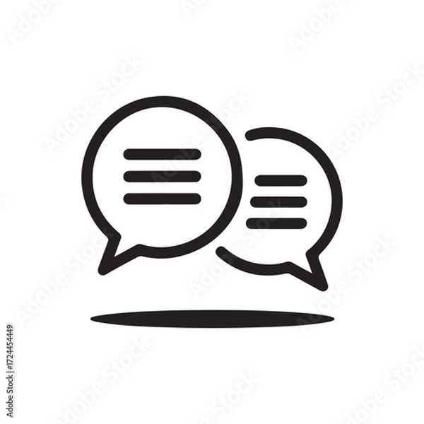 Obraz Speech Bubble Vector – Online Conversation Concept