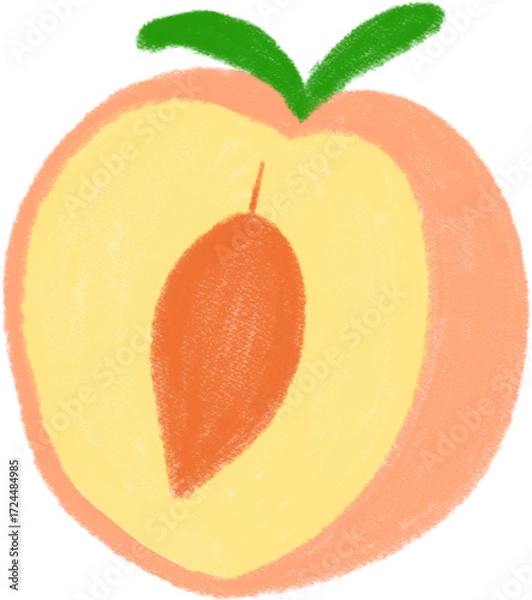Fototapeta 250727_복숭아 반쪽