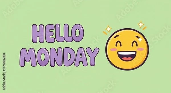 Fototapeta Hello monday greeting