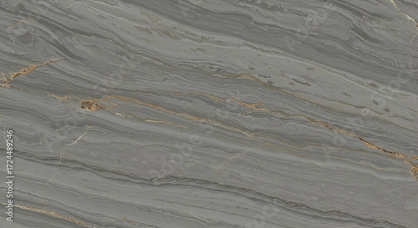 Fototapeta Elegant gray marble texture with golden veins creating luxurious patterns