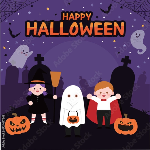 Fototapeta 할로윈 데이 일러스트