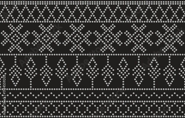 Fototapeta Ethnic Pattern. Ethnic India Bhandhani seamless pattern for embroidery, textile decoration and tile design.