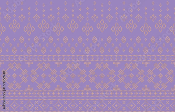Fototapeta Ethnic Pattern. Ethnic India Bhandhani seamless pattern for embroidery, textile decoration and tile design.