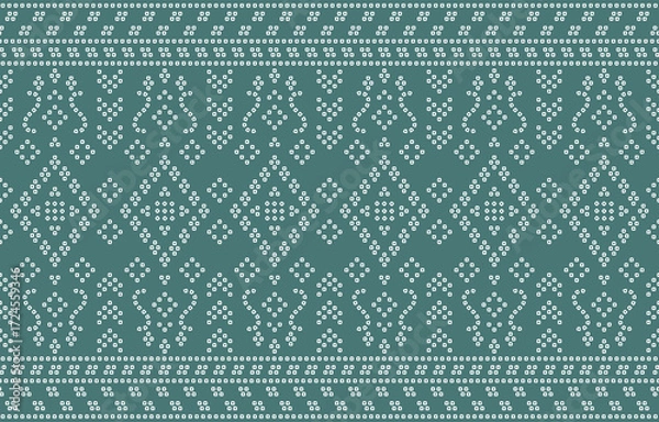 Fototapeta Ethnic Pattern. Ethnic India Bhandhani seamless pattern for embroidery, textile decoration and tile design.