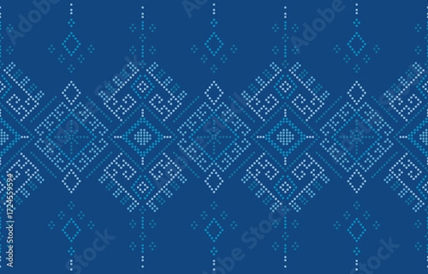 Fototapeta Ethnic Pattern. Ethnic India Bhandhani seamless pattern for embroidery, textile decoration and tile design.
