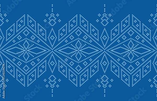Fototapeta Ethnic Pattern. Ethnic India Bhandhani seamless pattern for embroidery, textile decoration and tile design.