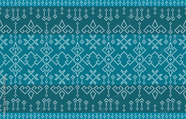Fototapeta Ethnic Pattern. Ethnic India Bhandhani seamless pattern for embroidery, textile decoration and tile design.