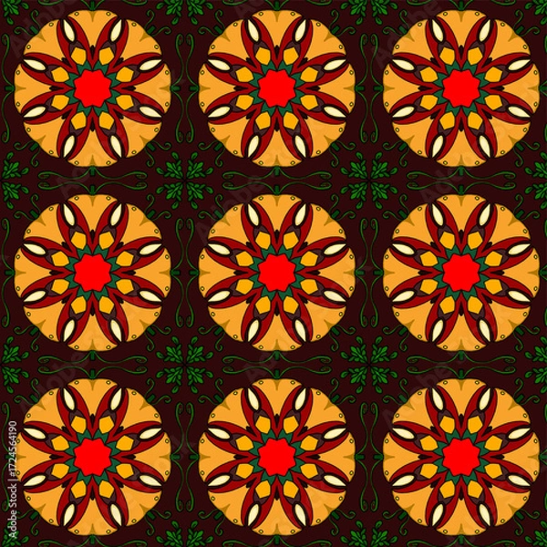 Obraz seamless pattern with colorful flowers