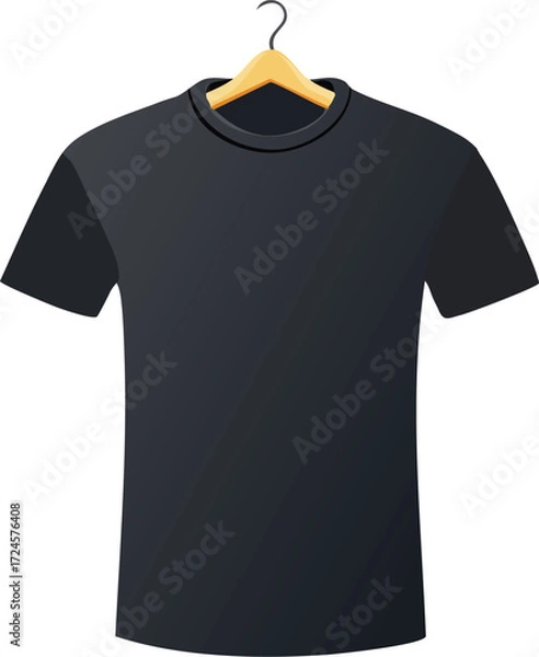 Fototapeta black t shirt vector