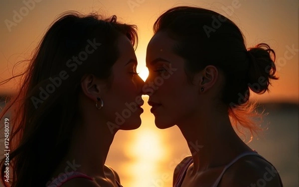 Obraz Two Women Whispering A Secret. High quality