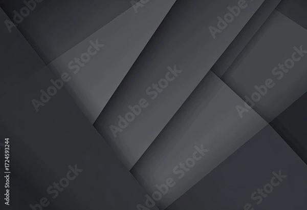 Obraz Abstract dark gray layered geometric background
