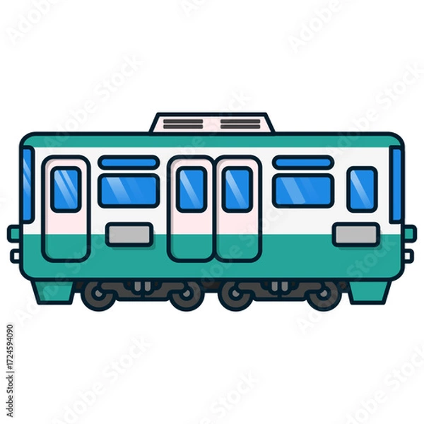 Fototapeta vector train icon