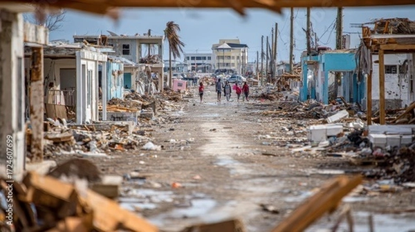 Fototapeta Disaster preparedness transformation builds resilience, equipping communities to adapt, respond, and recover stronger from climate-driven challenges.

