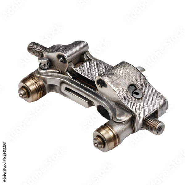 Fototapeta Mechanical component action automotive industry product showcase studio environment close-up view engineering precision