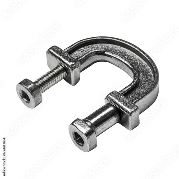 Fototapeta Metal c-clamp tool workshop product image studio lighting close-up industrial design