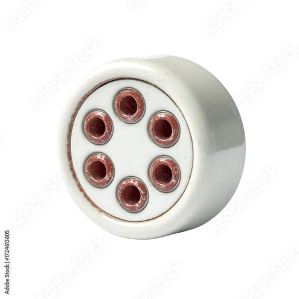 Fototapeta Innovative ceramic component for electrical applications studio setting product photography minimalist style