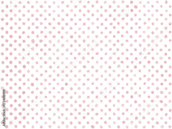 Fototapeta 手描き背景　ドット　水彩　ピンク