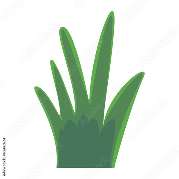 Fototapeta Lush green grass blades swaying gently in a serene outdoor setting under bright sunlight