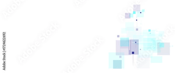 Fototapeta Abstract soft colorful geometric square border pattern background.