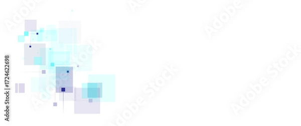 Fototapeta Abstract soft colorful geometric square border pattern background.