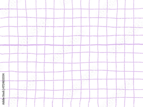 Obraz 手描き背景　チェック　パープル　色鉛筆