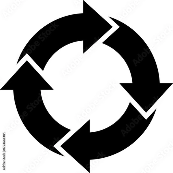 Fototapeta circular arrow direction symbol vector.