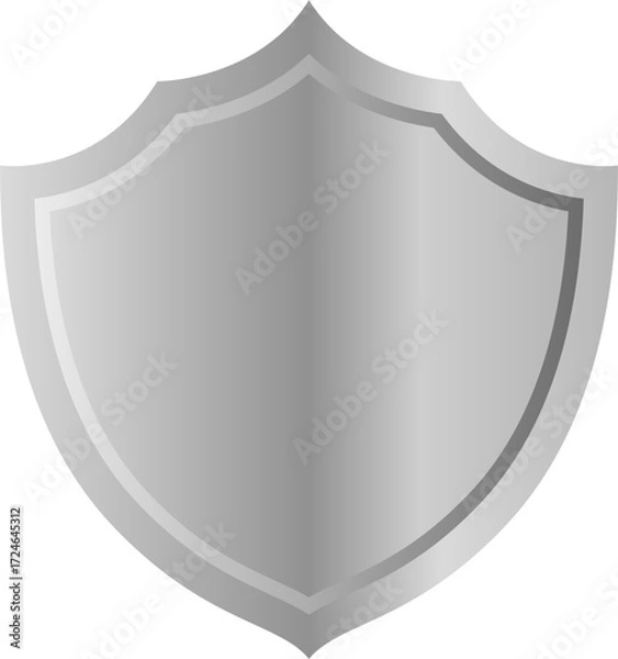 Fototapeta metal shield vector. symbol, protection, security