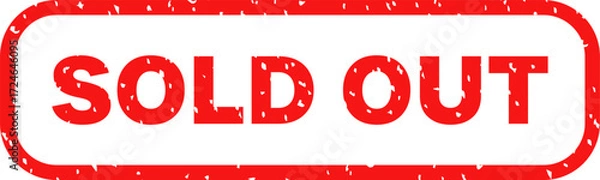 Fototapeta sold out label stamp vector