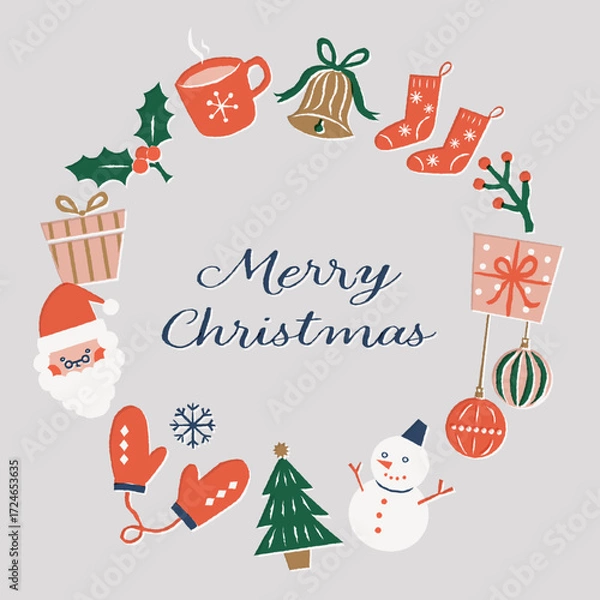 Obraz クリスマス素材のリース