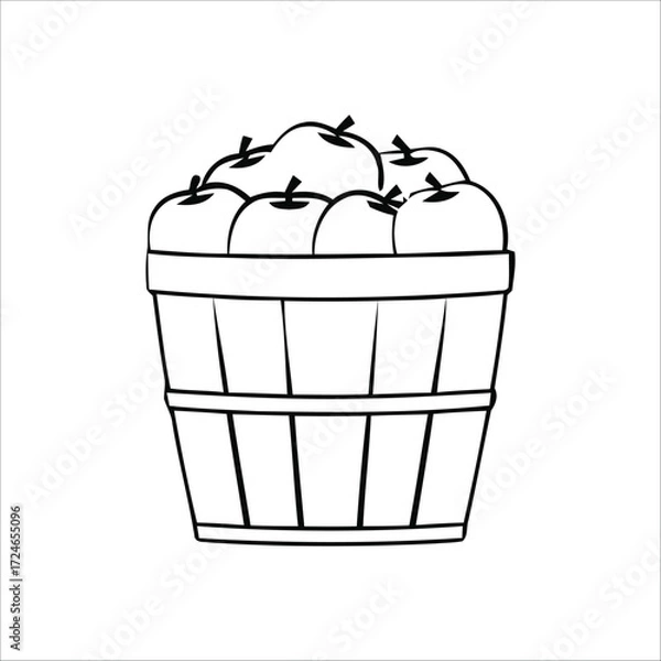 Fototapeta Popcorn Line Icon Vector, Perfect for Icons, Illustrations, and Coloring Pages
