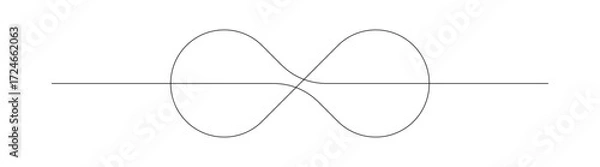 Fototapeta Lemniscate with Straight Line - Infinity Symbol