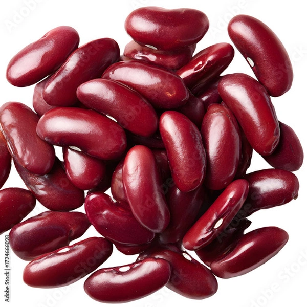 Obraz Vibrant Red Kidney Beans A Close-Up of Freshness and Nutritional Power