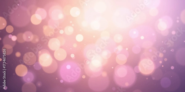 Fototapeta Soft Pastel Bokeh Pattern with Delicate Pink, Peach, and Lavender Light Orbs Floating in a Blur A dreamy and romantic