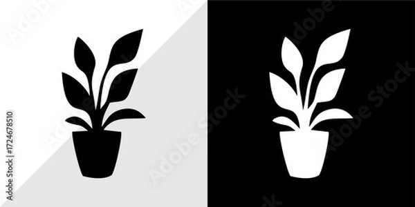 Obraz flower pot vector