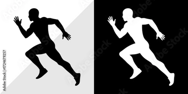 Obraz runners vector illustration