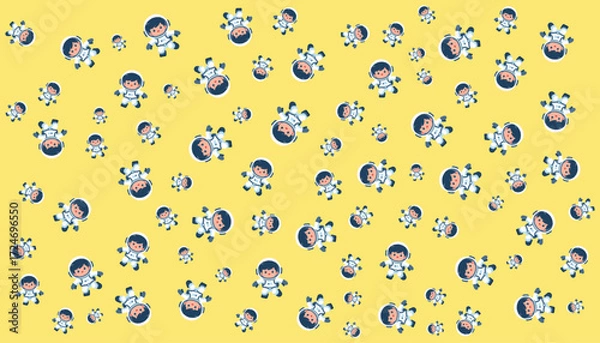 Fototapeta Astronaut Background Pattern Vector