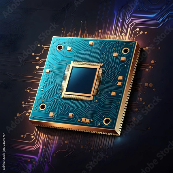 Fototapeta technology circuit